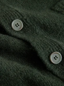 Next Vert - Cardigan Coupe classique à motif Poitrine Brodé Best