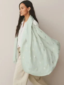 Next vert - Écharpe légère à imprimé métallisé Discount