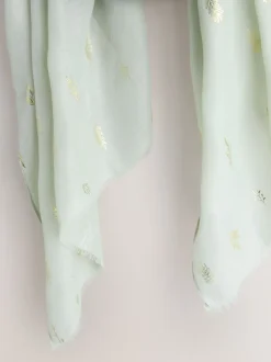 Next vert - Écharpe légère à imprimé métallisé Discount