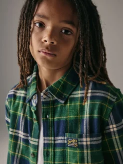 Superdry Vert - Chemise à carreaux Clearance