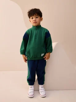 Next Vert - Ensemble haut demi-zip et jogging (3mois à7ans) Outlet