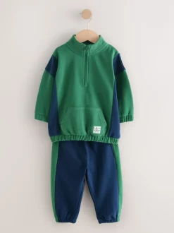 Next Vert - Ensemble haut demi-zip et jogging (3mois à7ans) Outlet