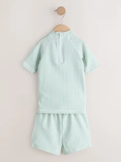 Next Vert - Ensemble rash texturé et Shorts de bain (3mois-7ans) Outlet