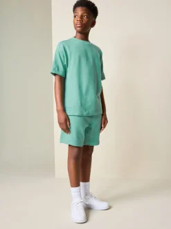 Next Vert - Ensemble t-shirt et short texturé Manchester Courts (3-16ans) New