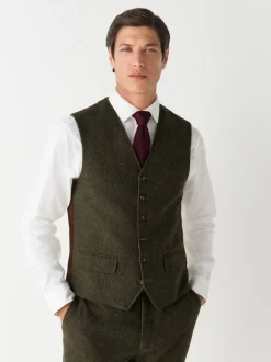 Next Vert - Gilet de costume en laine à chevrons Blend Best
