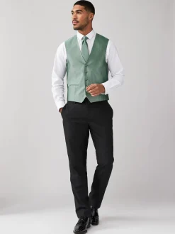 Next vert - Gilet en soie texturée Discount