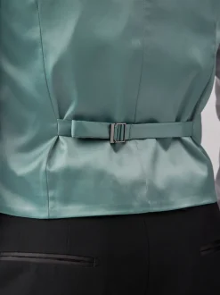 Next vert - Gilet en soie texturée Discount