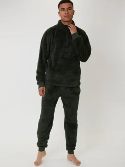 Loungeable Vert - Joggers en sherpa Clearance