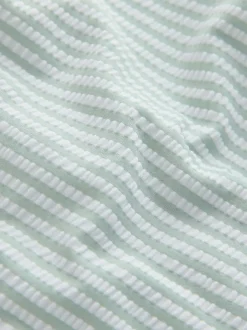 Next Vert à la menthe - Ensemble maillot de bain et chapeau anti-soleil rayé (3mois-7ans)