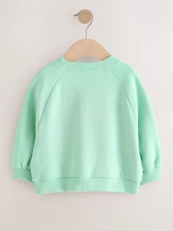 Next - Sweat à col ras du cou (3mths-7yrs) Vert à la menthe Discount