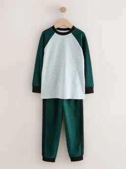 Next - Lot de 3 pyjamas à manches longues (3-16ans) Vert Hot