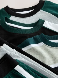 Next - Lot de 3 pyjamas à manches longues (3-16ans) Vert Hot