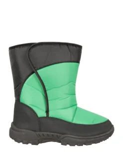 Mountain Warehouse Vert - Bottes de neige adaptatives Caribou Kids Single Rayure Sherpa Lined New