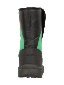 Mountain Warehouse Vert - Bottes de neige adaptatives Caribou Kids Single Rayure Sherpa Lined New