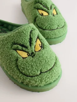 Next Vert - Mules chaussons Grinch en peau de mouton Online
