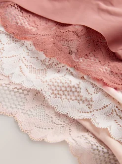 Next vert - No VPL Lace Back Briefs 5 Pack Jambe haute taille haute