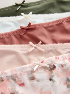 Next vert - No VPL Lace Back Briefs 5 Pack Jambe haute taille haute