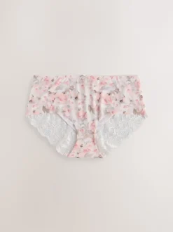 Next - No VPL Lace Back Briefs 5 Pack vert New