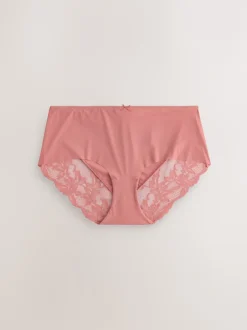 Next - No VPL Lace Back Briefs 5 Pack vert New