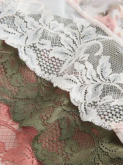 Next - No VPL Lace Back Briefs 5 Pack vert New