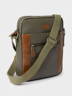 Osprey London Vert - The Small Grantham Besace Sac en toile cirée et cuir
