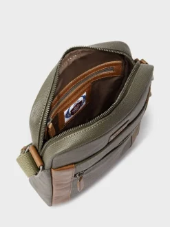 Osprey London Vert - The Small Grantham Besace Sac en toile cirée et cuir