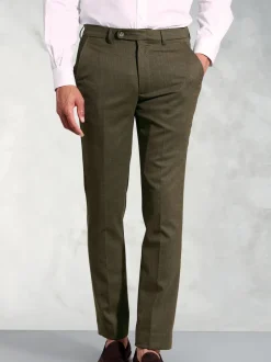 Brook Taverner - Pantalon en flanelle Vert New