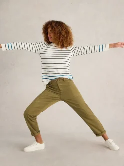 White Stuff Vert - Pantalon Thea Online