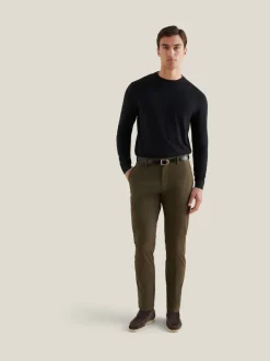 Peckham Rye Vert - Pantalons en Coton Extensible Online