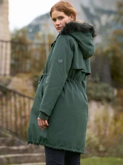 Seraphine Vert - Parka de Grossesse et de portage Premium Sub-Zero rembourrée en duvet 3en1 Clearance