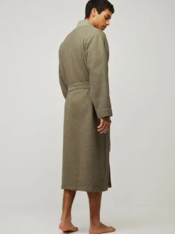 BOSS Vert - Peignoir gaufré à logo Discount