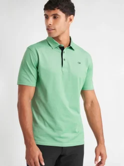 Calvin Klein Golf - Polo Uni Vert Discount