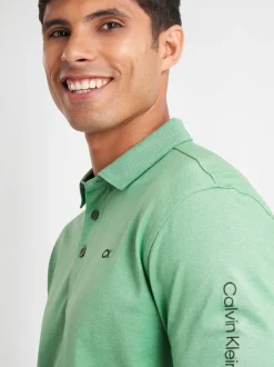 Calvin Klein Golf - Polo Uni Vert Discount