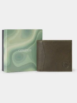 Osprey London Vert - Portefeuille The Compass en cuir Clearance