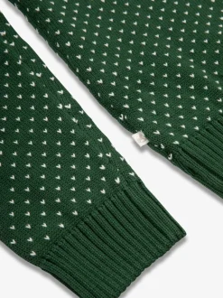 The Little Tailor Vert - Pull à motif jacquard et renne de Noël Best