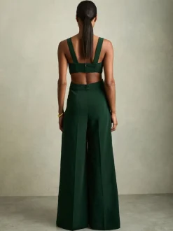 Reiss Vert - Dion Ample Cut-Out Combinaison Clearance