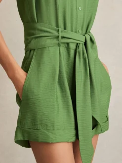 Reiss Vert - Millie Ceinturé Beach Cover-Up Combinaison Best