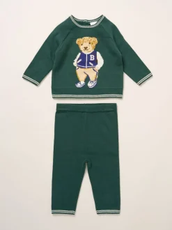 Rock-A-Bye Baby Boutique Vert - Ensemble pull et pantalon en maille ours véritable Online