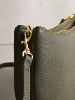 Next Vert - Sac à bandoulière en cuir avec scoop Best