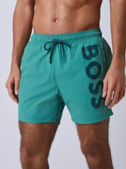 BOSS Vert - Short de bain Octopus à logo Clearance