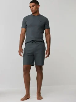 BOSS - Short gaufré Vert Discount