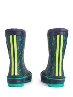 Start Rite Vert - Bottes en caoutchouc dinosaures à nouer Little Puddle Discount