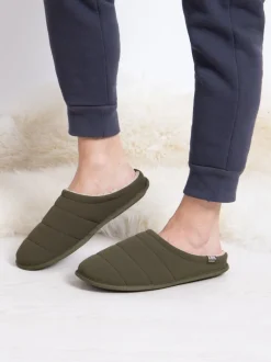 Totes Vert - Mens Isotoner Sport Quilted Mule Slippers Discount