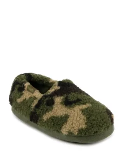 Totes Vert - Vert Short Full Back Fleece Winter Slippers New