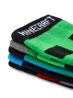 Vanilla Underground Vert - Lot de 5chaussettes au mollet Minecraft TANT Clearance