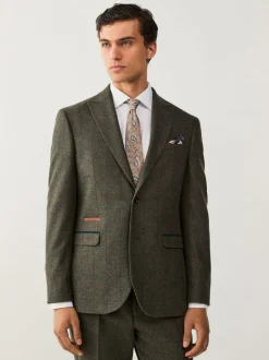 Next Vert - Veste de costume à carreaux Nova Fides italienne en laine Blend à carreaux Discount