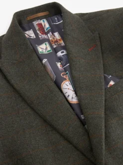 Next Vert - Veste de costume à carreaux Nova Fides italienne en laine Blend à carreaux Discount