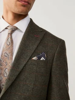 Next Vert - Veste de costume à carreaux Nova Fides italienne en laine Blend à carreaux Discount