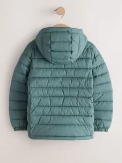 Next - Veste matelassée à capuche de poids moyen (3-17ans) Vert Clearance