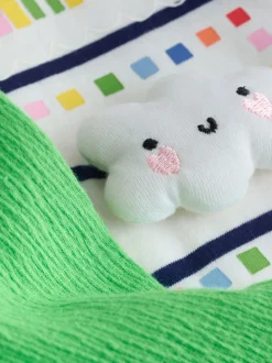 Next Vert arc-en-ciel - Ensemble haut à manches courtes et pantalon barillet (3mois-7ans) Clearance